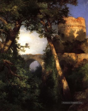 Deux Hiboux paysage Thomas Moran Peinture à l'huile